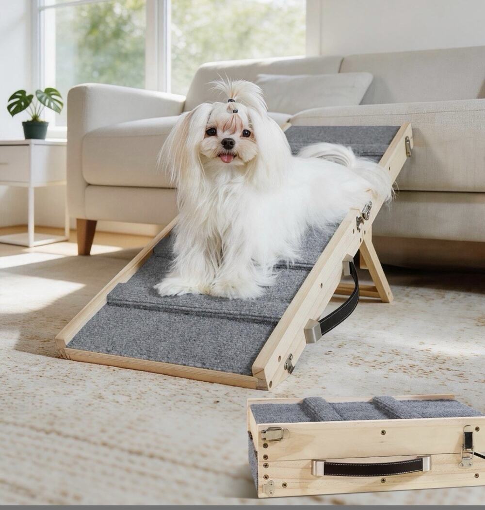 iPetba Dog Ramp for Bed & Couch for Small Dogs - Joint-Friendly, Anti-Slip